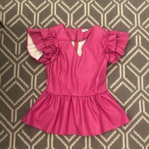 VOY pink leather top